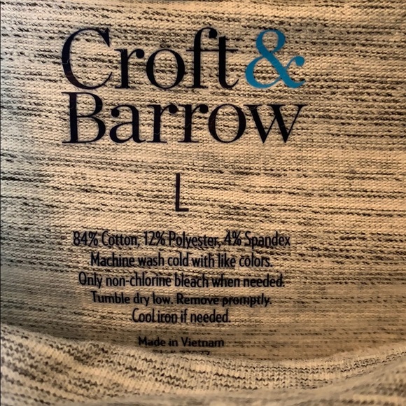 Croft & Barrow Heather Gray Mock Neck Top NWT L - Picture 2 of 4